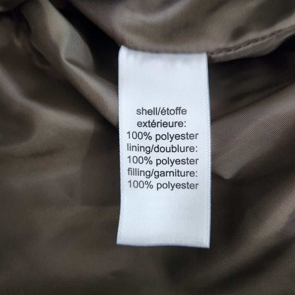 Maurices Green Long Quilted Belted Jacket Winter Puffer Coat Medium Snap Closure - Picture 4 of 8